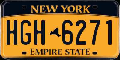 NY license plate HGH6271