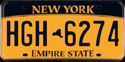 NY license plate HGH6274