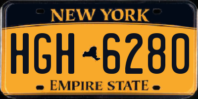 NY license plate HGH6280