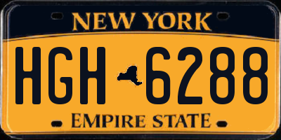 NY license plate HGH6288