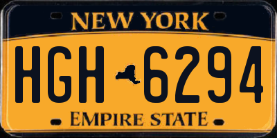 NY license plate HGH6294