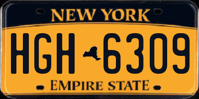 NY license plate HGH6309