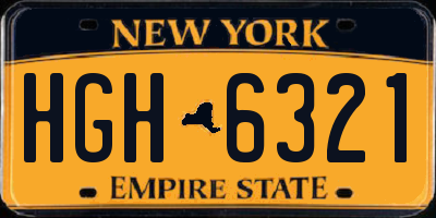NY license plate HGH6321