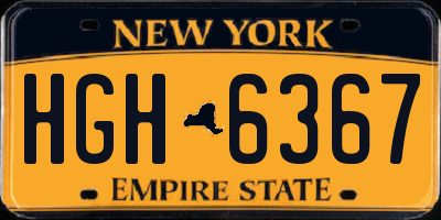 NY license plate HGH6367