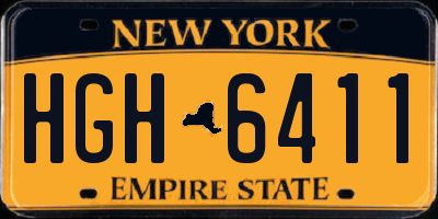 NY license plate HGH6411