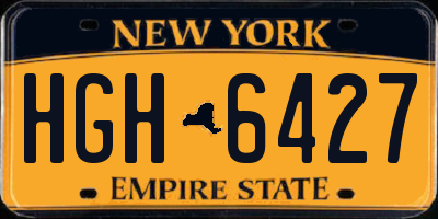NY license plate HGH6427