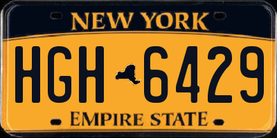 NY license plate HGH6429