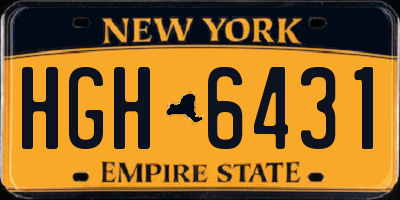 NY license plate HGH6431