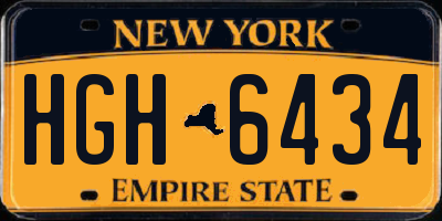 NY license plate HGH6434