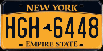 NY license plate HGH6448