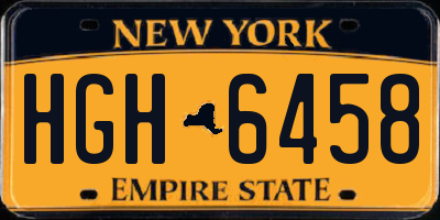 NY license plate HGH6458