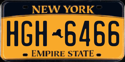 NY license plate HGH6466