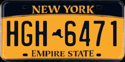 NY license plate HGH6471