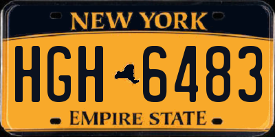 NY license plate HGH6483