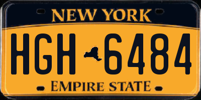 NY license plate HGH6484