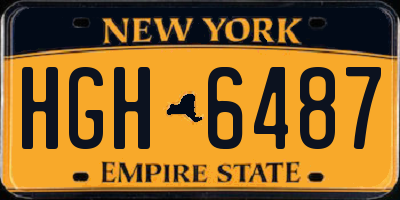NY license plate HGH6487
