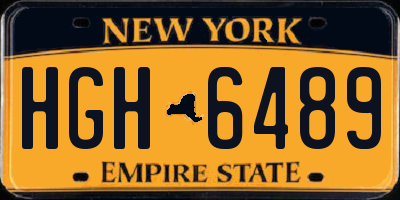 NY license plate HGH6489