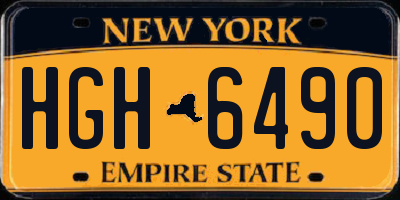 NY license plate HGH6490