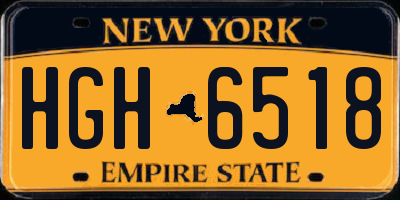 NY license plate HGH6518