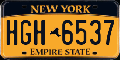 NY license plate HGH6537