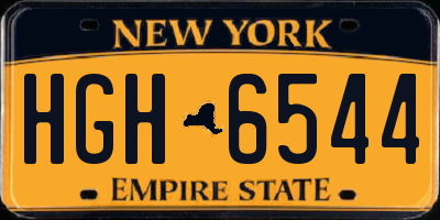 NY license plate HGH6544