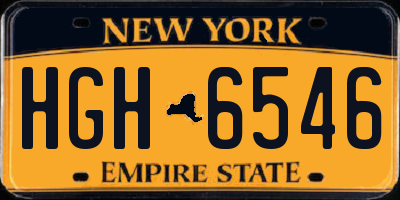 NY license plate HGH6546