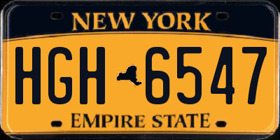 NY license plate HGH6547
