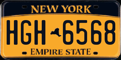 NY license plate HGH6568