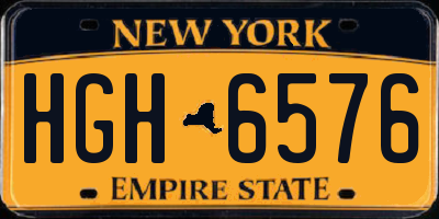 NY license plate HGH6576