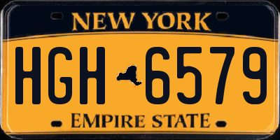 NY license plate HGH6579