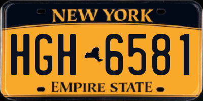 NY license plate HGH6581