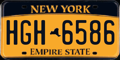 NY license plate HGH6586