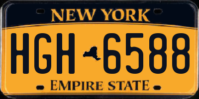 NY license plate HGH6588