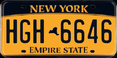 NY license plate HGH6646