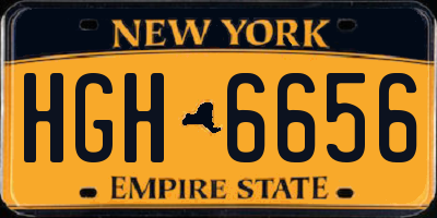 NY license plate HGH6656