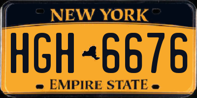 NY license plate HGH6676