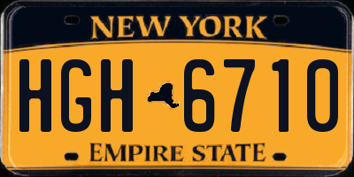 NY license plate HGH6710