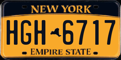 NY license plate HGH6717
