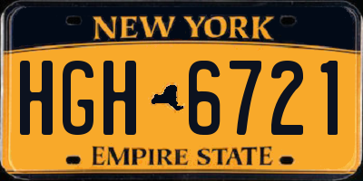 NY license plate HGH6721