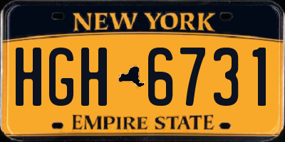 NY license plate HGH6731