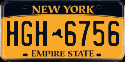 NY license plate HGH6756