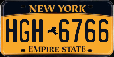 NY license plate HGH6766