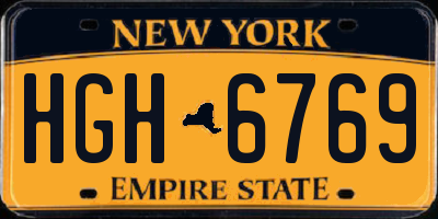 NY license plate HGH6769