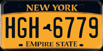 NY license plate HGH6779
