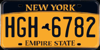 NY license plate HGH6782