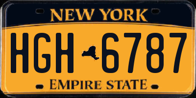 NY license plate HGH6787