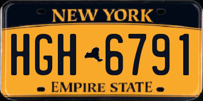 NY license plate HGH6791