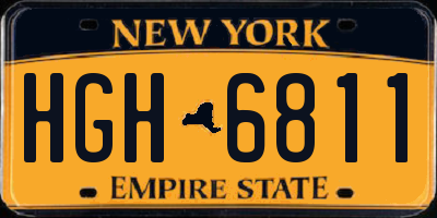 NY license plate HGH6811