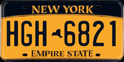 NY license plate HGH6821