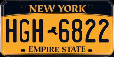 NY license plate HGH6822